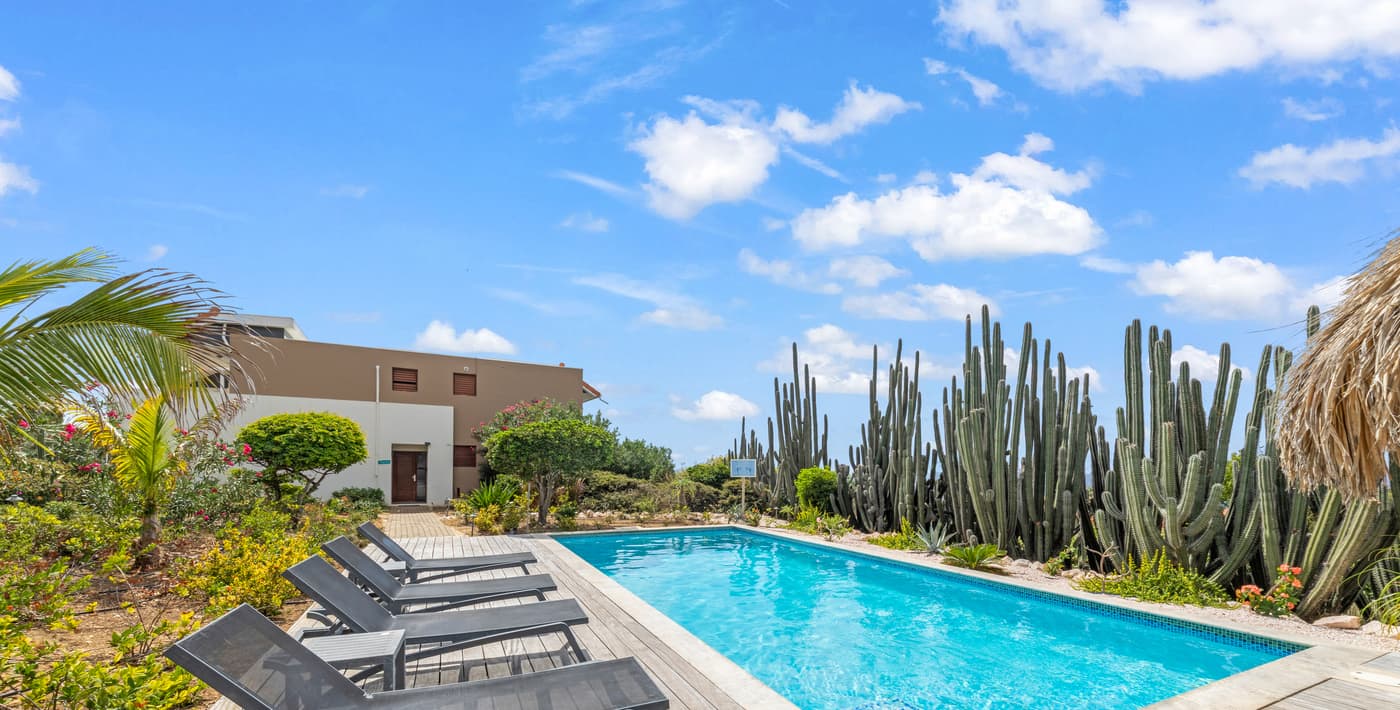 Zwembad met cactustuin op het Boca Gentil Resort